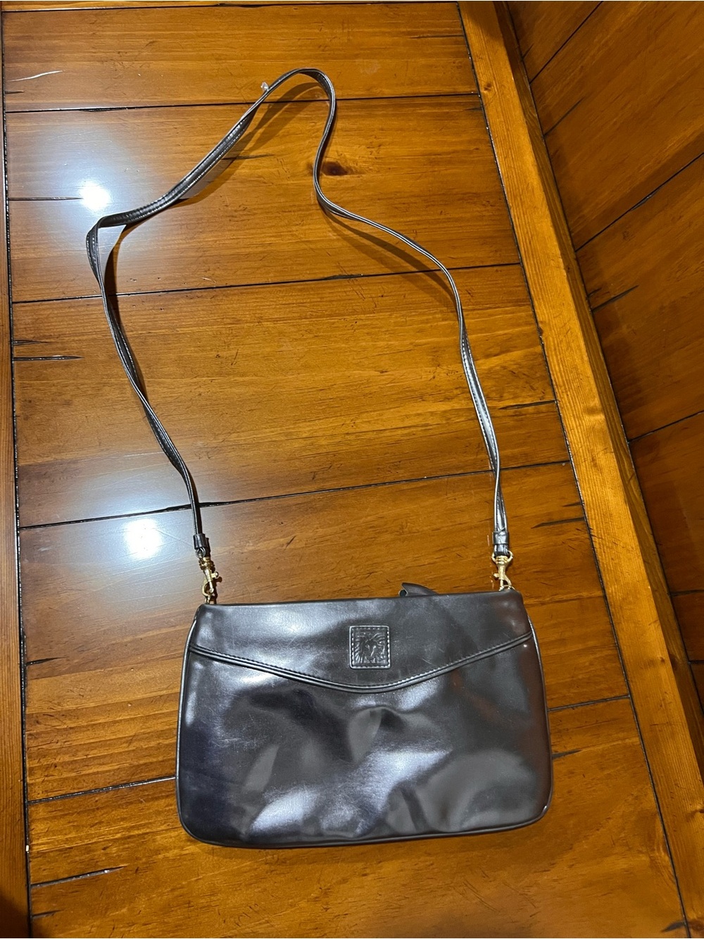 Anne Klein Medium Crossbody Bag in Dark Gray Metallic - Classic Women's Purse